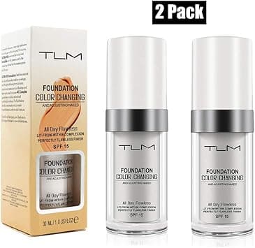 2 Pack Flawless Colour Changing Foundation Makeup, Concealer Cover Cream, Warm Skin Tone Foundation liquid, Base Nude Face Moisturizing Liquid Cover Concealer for Women and Girls on Amazon.ae - Price Tracker