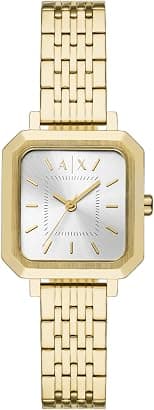AX Armani Exchange Women's Watch, Square Watch for Women with Stainless Steel or Leather Band - دليلك لأفضل العروض