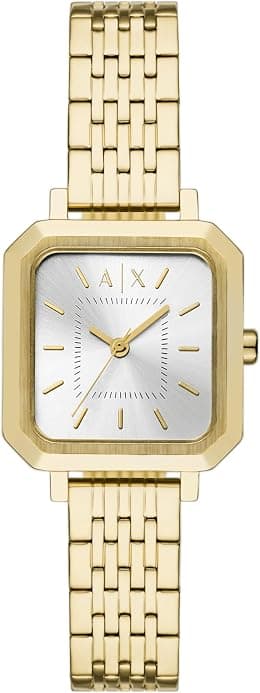 AX Armani Exchange Women's Watch, Square Watch for Women with Stainless Steel or Leather Band - دليلك لأفضل العروض