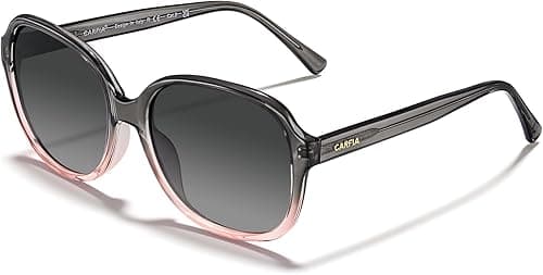 CARFIA Acetate Polarized Sunglasses for Women UV Protection Retro Trendy Big Sunnies CA2024 on Amazon.ae - Price Tracker