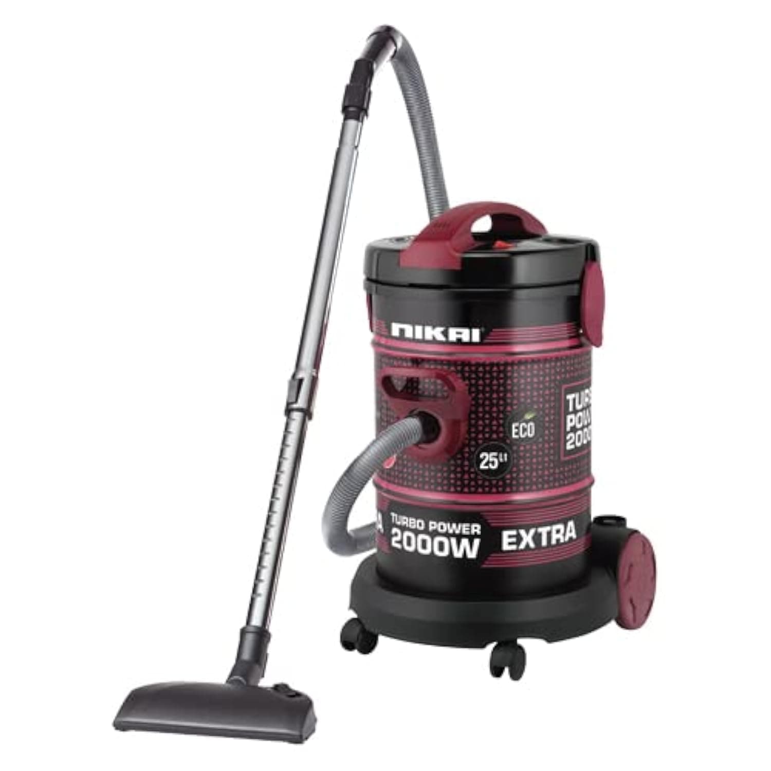 Nikai 25L 2000W Drum Vacuum Cleaner with Blower, Telescopic Tube & 360° Wheels, Compact Lightweight Design, Sponge Filter, NVC350T, Black/Red on Amazon.ae - Price Tracker