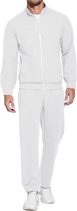 COOFANDY Men's Tracksuits Jacquard Textured Sweatsuit 2 Piece Jogging Set - Best Deal Finder