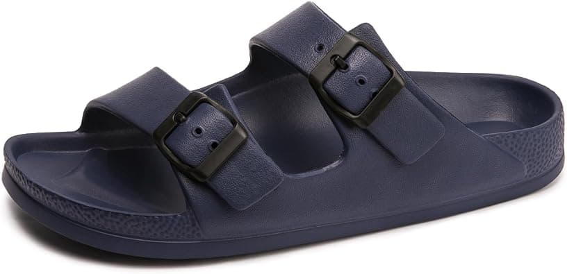 FUNKYMONKEY Women's Comfort Slides Double Buckle Adjustable EVA Flat Sandals on Amazon.ae - Price Tracker