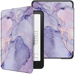 ProElite Cover Case for Kindle Paperwhite 12th Gen 7 inch Case, Slim Smart Flip case Cover for Amazon Kindle Paperwhite 12th Generation 7 inch 2024, Marble Purple - Best Deal Finder