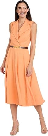 R&M Richards womens Soleil Tailored Midi Dress Dress - Best Deal Finder