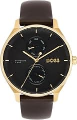 BOSS Tyler Qtz Multifunction Sunray Round Dial Men's Watch - Best Deal Finder