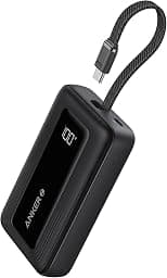 Anker Zolo Power Bank, 10,000mAh 30W High-Speed Portable Charger with Built-In USB-C Cable, Battery Pack For iPhone 17/17 Air/17 Pro/17 Pro Max/16 Series, Galaxy, and More (Black, 10000 mAh) - Best Deal Finder
