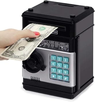 Refasy Kids Toys for Boys Girls Age 3-5,Electronic Piggy Banks for Kids Money Savings Box Toys Mini ATM Coin Bank for Children Best Birthday Xmas Gifts Cash Coin Can for Kid 8-12 Year Old Black - Amazon.ae Price Tracker