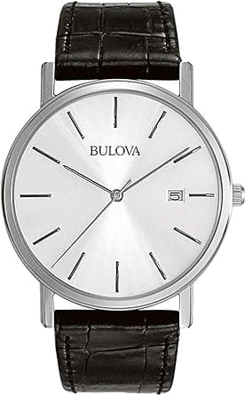 Bulova Men's Classic 3-Hand Calendar Date Quartz Leather Strap Watch, Buckle, 37mm - Amazon.ae Price Tracker