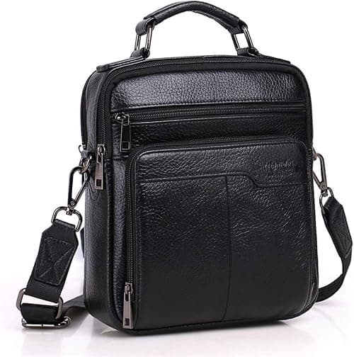 Men's Genuine Leather Messenger Shoulder Bag Handbag CrossBody Briefcase on Amazon.ae - Price Tracker