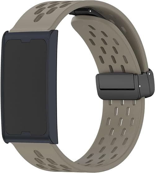 Blueshaweu Bracelet Compatible with Helio Strap, Breathable Soft Silicone, Dual Magnetic Adjustable Wristbands, Compatible with Amazfit Helio Strap, Smart Band, Fitness Tracker, Große, Silicone, No on Amazon.ae - Price Tracker