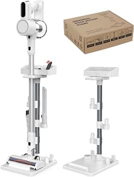 Generic Vacuum Stand, Compatible with Bissell Dreame Dyson Eureka Shark More Cordless Stick Vacuums, Universal Standing Dock Station Organizer (White, Adjustable Tubes) on Amazon.ae - Price Tracker