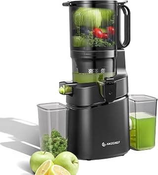 Amzchef Hands Free Automatic Juice Extractor, 145Mm Opening Capacity 1.8L Whole Fruit And Vegetable Extractor 250W Slow With Triple Filter (Black Deep) on Amazon.ae - Price Tracker