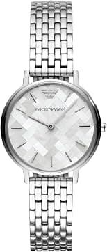 Emporio Armani Women's Two-Hand Leather Watch - Best Deal Finder