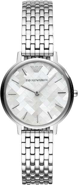 Emporio Armani Women's Two-Hand Leather Watch - Best Deal Finder
