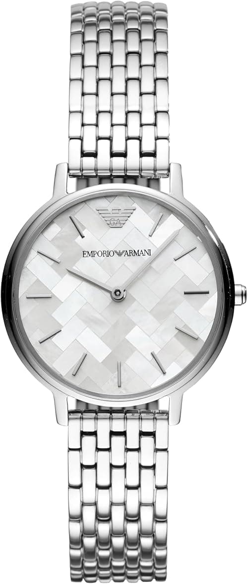 Emporio Armani Women's Two-Hand Leather Watch on Amazon.ae - Price Tracker