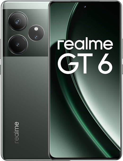 realme GT 6 5G Dual SIM | 16GB RAM | 512GB Storage | Snapdragon 8s Gen 3 | 6.78" LTPO AMOLED 120Hz Display | 50MP Triple Camera | 5500mAh Battery | 120W Super Fast Charging | Android 14 (Razor Green) on Amazon.ae - Price Tracker