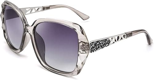 FEISEDY Polarized Women Square Sunglasses Sparkling Composite Vintage Frame B2289 on Amazon.ae - Price Tracker