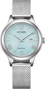 CITIZEN Eco-Drive Solar Women's Watch with Stainless Steel Mesh Strap and Date in Various Designs - دليلك لأفضل العروض