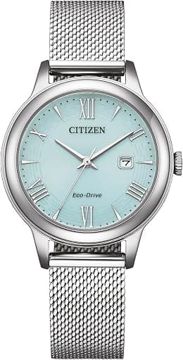CITIZEN Eco-Drive Solar Women's Watch with Stainless Steel Mesh Strap and Date in Various Designs - دليلك لأفضل العروض