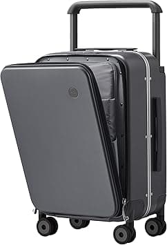 Mixi Carry On Luggage Wide Handle Luxury Design Rolling Travel Suitcase PC Hardside with Aluminum Frame Spinner Wheels, with Cover, 20 inch, Rock Grey on Amazon.ae - Price Tracker