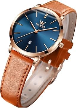 OLEVS Watches for Women Dress Roman Numerals Diamonds Stainless Steel Waterproof Silver Designer Metal Date Expanding Bracelet Ladies Wrist Watch - Best Deal Finder