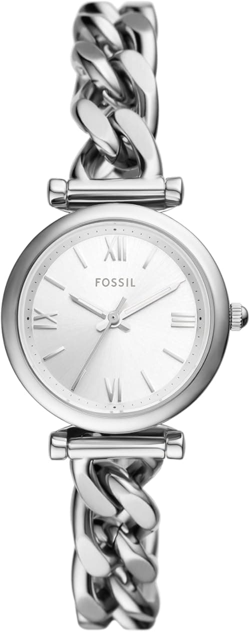 Fossil Women's Carlie Mini Quartz Stainless Steel Three-Hand Watch, Color: Silver (Model: ES5331) on Amazon.ae - Price Tracker