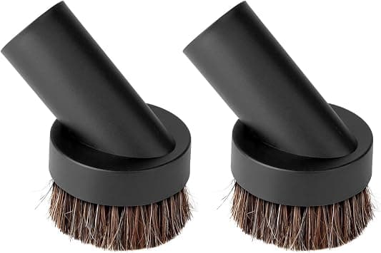 BIGTHREE Soft Bristle Vacuum Brush, 2 Pcs Black Round Dust Brush, Universal Vacuums Dust Brushes, Horse Hair Length 25mm, Hair Adapter Tool for Most Vacuum Cleaners Accessories on Amazon.ae - Price Tracker