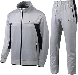 Men's Casual Athletic Tracksuit Long Sleeve Sweatsuit Set Full Zip Running Jacket and Pants 2 Piece Outfits - Best Deal Finder