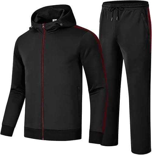 YSENTO Track Suits Mens Sets 2 Pieces Outfits Jogging Sweat Suit Tracksuits Warm Up Sweatsuits 4 Zipper Pockets on Amazon.ae - Price Tracker