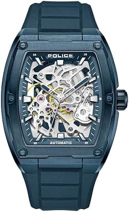 Police Skeletor Men's Watch With Silicone Strap - Best Deal Finder