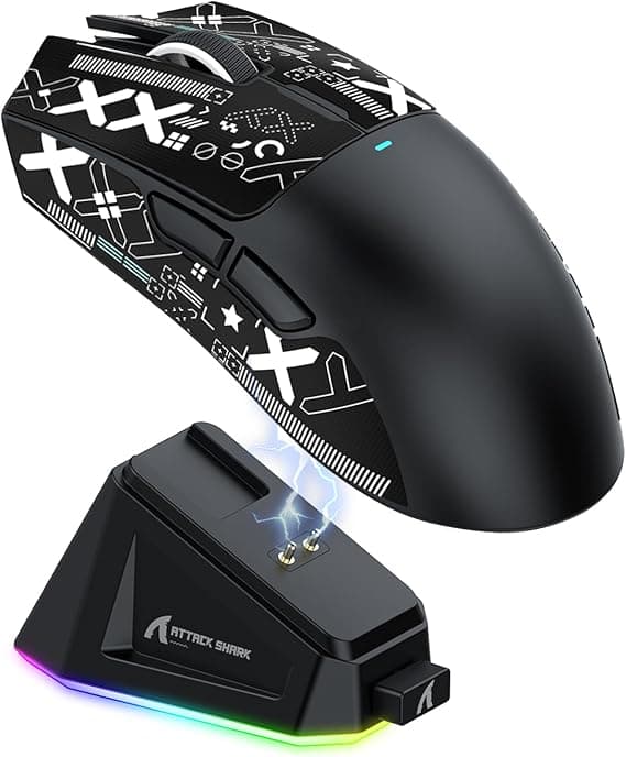 ATTACK SHARK X11 Gaming Mouse with Magnetic Charging Dock, PixArt PAW3311 Gaming Sensor, BT/2.4G Wireless/Wired Gaming Mouse with Mouse Grip Tape, 22000 DPI, Gamer Mice for Win11/Xbox/PS/Mac (Black) on Amazon.ae - Price Tracker