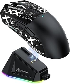 ATTACK SHARK X11 Gaming Mouse with Magnetic Charging Dock, PixArt PAW3311 Gaming Sensor, BT/2.4G Wireless/Wired Gaming Mouse with Mouse Grip Tape, 22000 DPI, Gamer Mice for Win11/Xbox/PS/Mac (Black) - Best Deal Finder