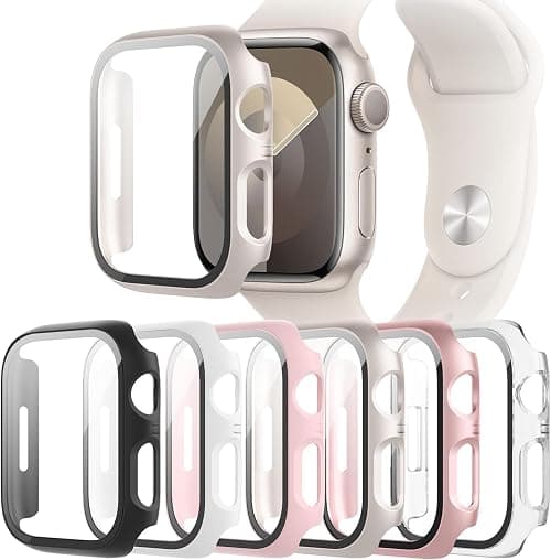 QCKANLJ 6-Pack Case Compatible with Apple Watch Series 10 42mm with Tempered Glass Screen Protector, Ultra-Thin Hard PC Protective Face Cover Bumper for iWatch 10 42mm على Amazon.ae - متتبع الأسعار