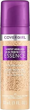 Covergirl Simply Ageless Skin Perfector Essence Foundation, 25 Light-Neutral, Tinted Skincare Makeup Hybrid, Sheer Tint, Radiant Finish, Glowy Finish, Vegan Formula, 1.0oz on Amazon.ae - Price Tracker
