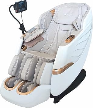 FlyLux Massage Chair Full Body with Advanced 3D SL-Track, Smart Voice Control, 12 Auto Programs, Fullbody Airbag Massage, Heat Therapy, Zero Gravity, Foot Rollers, Wireless Charging (Beige) - Amazon.ae Price Tracker