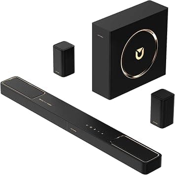 ULTIMEA 5.1.2ch Sound Bar with Dolby Atmos, Surround Sound System for TV with 2 Surround Speakers, Sound Bar for Smart TV, Soundbar with Subwoofer for Home Theater, BT 5.4, HDMI eARC, Skywave F40 على Amazon.ae - متتبع الأسعار
