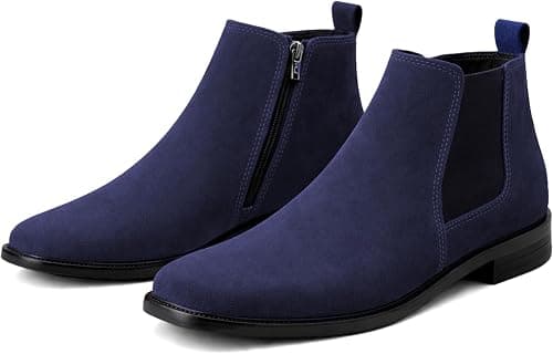 Kraasa THE Ashford – Men’s Stylish Vegan Leather Chelsea Boots with Side Zipper & Elastic Panel, Square Toe Ankle Boot (Tan/Black/Brown) على Amazon.ae - متتبع الأسعار