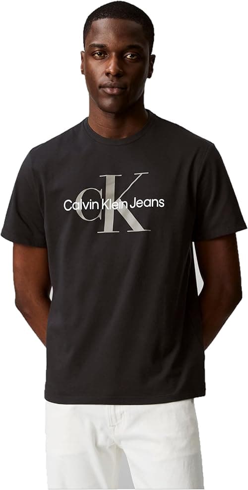 Calvin Klein mens Short Sleeve Monogram Logo T-Shirt T-Shirt on Amazon.ae - Price Tracker