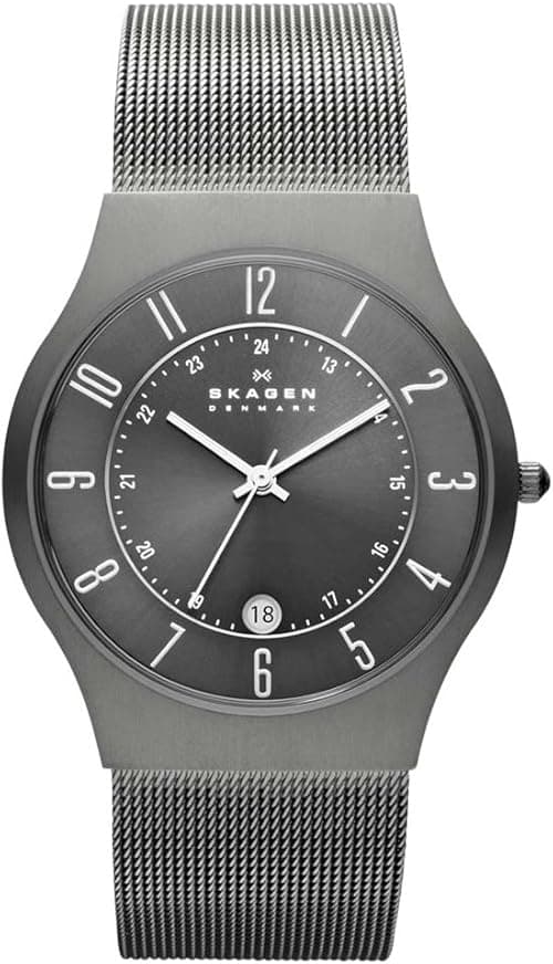 Skagen Men's Sundby, Three-Hand Date Stainless Steel Watch on Amazon.ae - Price Tracker
