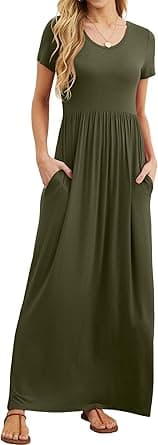 GRECERELLE Womens Summer Maxi Dress Boho Floral Cocktail Midi Polka Dot Wrap Dresses V Neck Casual Party Bohemian Flowy Long Dress for Ladies on Amazon.ae - Price Tracker