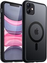 JETech Magnetic Case for iPhone 11 6.1-Inch Compatible with MagSafe, Translucent Matte Back Slim Shockproof Phone Cover (Black) - Best Deal Finder