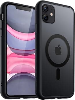 JETech Magnetic Case for iPhone 11 6.1-Inch Compatible with MagSafe, Translucent Matte Back Slim Shockproof Phone Cover (Black) - Best Deal Finder