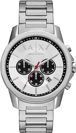 Armani Exchange Herrenuhr Quarz/Chrono Uhrwerk 44mm Gehäusegröße mit einem Edelstahlarmband AX1742 on Amazon.ae - Price Tracker