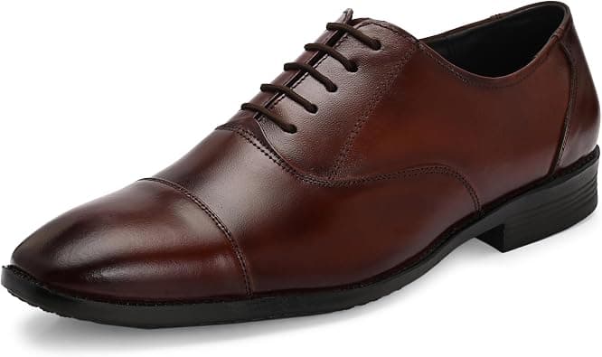 Blue Leather Lace-up Men's Formal Shoe | Stylish with Soft Cushioned Insole | Trendy Lace-Up Design | Durable Leather with Anti-Skid Sole | Perfect for Formal Wear 4031-2 على Amazon.ae - متتبع الأسعار