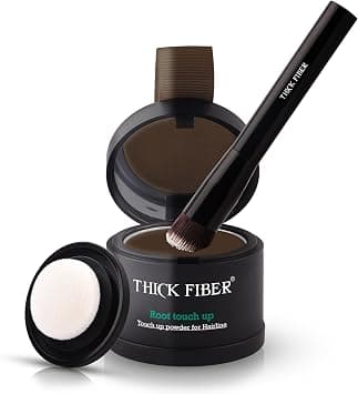 THICK FIBER Root Touch Up & Hairline Powder for Grey Root Coverage & Thin Hair – Water & Sweat Resistant with Precise Brush – Hair Loss Concealer for Roots, Bald Spots & Fill-In (Dark Brown) on Amazon.ae - Price Tracker