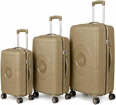 Kamiliant by American Tourister Might DW 3pc Set (55 + 68 + 79 cm), 4 Spinner Wheels, Hard Top, Polypropylene, Military Olive|Combination Lock|Cross Ribbons - 3 Years Global Warranty على Amazon.ae - متتبع الأسعار