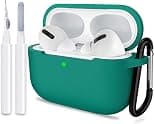 ATUAT for AirPods Pro 1st/2nd Generation Case Cover, Protective Silicone Skin Accessories with Keychain for Women Men for Apple AirPods Pro 2019/2022 Charging Case,Front LED Visible-Sea - Best Deal Finder