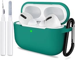ATUAT for AirPods Pro 1st/2nd Generation Case Cover, Protective Silicone Skin Accessories with Keychain for Women Men for Apple AirPods Pro 2019/2022 Charging Case,Front LED Visible-Sea - Best Deal Finder