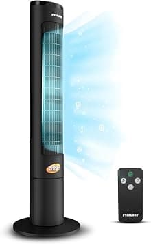 Nikai Tower Fan with Remote, 40" Height, LED Touch Panel, 80° Oscillation, 12-Hour Timer, Quiet Operation, Powerful Airflow, Energy Efficient, Ideal for Home & Office Use, 2 Years Warranty على Amazon.ae - متتبع الأسعار